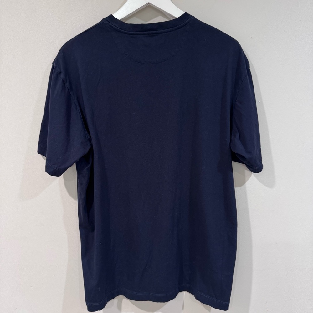 Bally Dark Blue Men's Tee with White Accents - Picture 3 of 3
